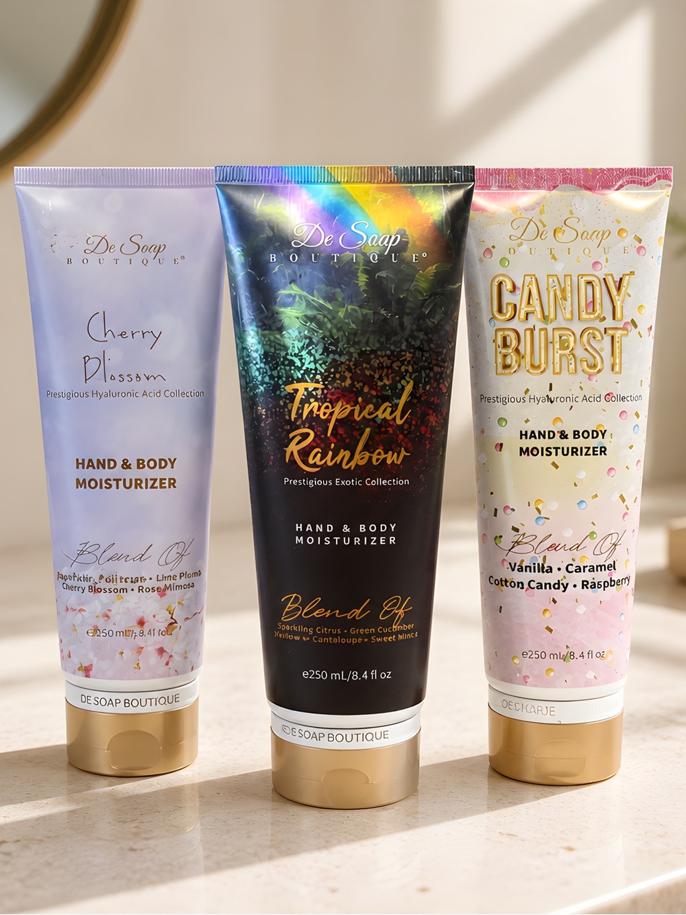 3 Pk De Soap Boutique Hand & Body Moisturizer